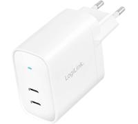 LogiLink PA0282 Chargeur USB 20 W 2x USB-C® Power Delivery blanc intérieure USB Power Delivery (USB-PD)