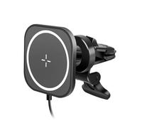LogiLink PA0329 Support magnétique pour Smartphone de Voiture avec Chargement sans Fil à Haute Vitesse avec Protection Contre Les surtensions