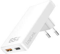 LogiLink PA0368 Chargeur USB USB-A femelle, USB-C® femelle Quick Charge 4.0, Power Delivery 3.0 blanc intérieure, pour prise