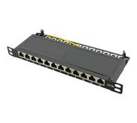 LOGILINK NP0066 - Panneau de brassage, 10'', 12 ports, Cat. 6a, 0,5 U
