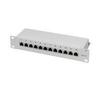 LogiLink Panneau de brassage 12 ports Cat6 RJ45 25,4 cm (10") Blindage intégral Gris (Import Allemagne)