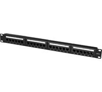 LogiLink Panneau de brassage 19" cat.6 24 ports noir 1UH