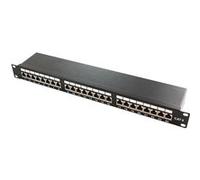 LogiLink Panneau de brassage 19' Cat.6A, 24 ports, noir, 1U G
