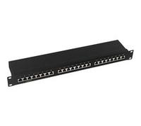 LogiLink panneau de brassage Cat.6 EconLine, 24 Ports, noir G