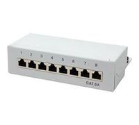 LogiLink Panneau de brassage de bureau, Cat.6A, 8 ports, G