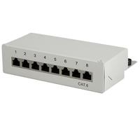 LogiLink Panneau de brassage desktop cat. 6 blindé 8 ports gris clair