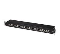 LogiLink Panneau de brassage NP0061 Cat.6A 24 ports RJ-45 1U 19" Noir RAL 9005