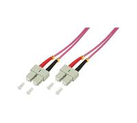 - Cordon de raccordement - SC multi-mode (M) pour SC multi-mode (M) - 2 m - fibre optique - duplex - 50 / 125 microns - OM4 - sans halogène - violet