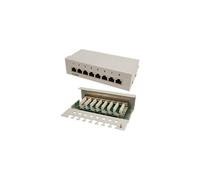 LogiLink Patch Panel NP0016A 8 ports RJ45 Cat6 blindé (STP) 1 UH Gris