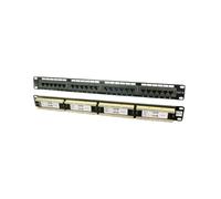LogiLink Patch Panel NP0004 19" CAT6 24 ports, couleur noire, code SH 85371098. Panneau de brassage 1U pour montage en rack.
