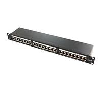 LogiLink Patchpanel 48,30cm (19``) - Cat.6A - Class EA 10G 500 MHz - RJ45 - ISO/IEC 11801 - TIA/EIA 568B.2-10 - Schwarz (NP0061)