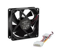 LogiLink Ventilateur pour boîtier FAN101 80 x 80 x 25 mm 12 V 4-pin 2500 tr/min Noir