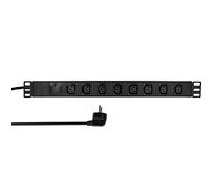 LogiLink PDU8A01 unité de Distribution d'énergie 8 Sortie(s) CA 1U Noir