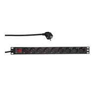 LogiLink PDU9C02 unité de distribution d'énergie Noir 9 sortie(s) CA - Unités de distribution d'énergie (verticale, Aluminium, Noir, 9 sortie(s) CA, 2 m, 250 V)