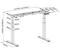 LogiLink Pied de bureau réglable en hauteur électriquement