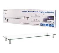 LogiLink Support d'écran plat BP0060 – Autonome, 20 kg, Réglable, Inox/Transparent