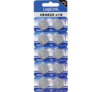 LogiLink Pile bouton au lithium "Ultra Power" CR2032 10 piles bouton