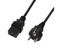 Logilink Power Cord, CEE 7/7-IEC C19, black, 1,80m