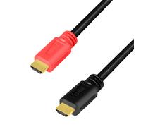 LogiLink Premium High Speed - Câble HDMI - HDMI mâle à HDMI mâle - 10 m - triple isolation - noir, rouge - actif, supporte 4K 60 Hz (3840 x 2160)