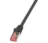 LogiLink PrimeLine Câble réseau Cat6 S/FTP AWG27 PIMF LSZH 0,25 m Noir
