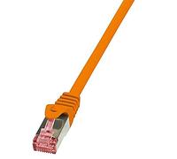 Câble réseau RJ45 CAT 6 S / FTP LogiLink - 2 connecteurs RJ45 - 0,25 m - Orange - CQ2018S