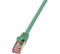 Câble réseau RJ45 CAT 6 S / FTP LogiLink - 2 connecteurs RJ45 - 0,25 m - Vert - CQ2015S