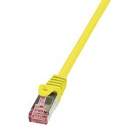Câble réseau RJ45 CAT 6 S / FTP LogiLink - 2 connecteurs RJ45 - 1 m - Jaune - CQ2037S