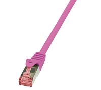 LogiLink PrimeLine - Cordon de raccordement - RJ-45 (M) pour RJ-45 (M) - 10 m - SFTP, PiMF - CAT 6 - sans halogène, moulé, sans crochet - rose
