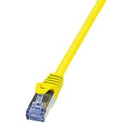 LogiLink PrimeLine - Cordon de raccordement - RJ-45 (M) pour RJ-45 (M) - 10 m - SFTP, PiMF - CAT 6a - sans halogène, moulé, sans crochet - jaune