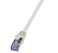 LogiLink Câble réseau RJ45 Cat 6A S/FTP CQ3052S – 2 m, 2 connecteurs RJ45, Gris