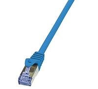 LogiLink PrimeLine - Cordon de raccordement - RJ-45 (M) pour RJ-45 (M) - 2 m - SFTP, PiMF - CAT 6a - sans halogène, moulé, sans crochet - bleu