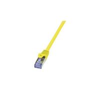 LogiLink Câble réseau CQ3047S RJ45 Cat.6a S/FTP 1,5 m Jaune LSZH avec cliquet d'encastrement