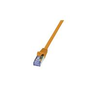 LogiLink PrimeLine - Cordon de raccordement - RJ-45 (M) pour RJ-45 (M) - 1.5 m - SFTP, PiMF - CAT 6a - sans halogène, moulé, sans crochet - orange