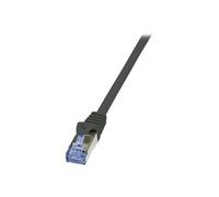LogiLink PrimeLine - Cordon de raccordement - RJ-45 (M) pour RJ-45 (M) - 1.5 m - SFTP, PiMF - CAT 6a - sans halogène, moulé, sans crochet - noir