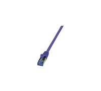 LogiLink PrimeLine - Cordon de raccordement - RJ-45 (M) pour RJ-45 (M) - 1.5 m - SFTP, PiMF - CAT 6a - sans halogène, moulé, sans crochet - violet