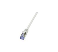 LogiLink PrimeLine - Cordon de raccordement - RJ-45 (M) pour RJ-45 (M) - 1 m - SFTP, PiMF - CAT 6a - sans halogène, moulé, sans crochet - gris