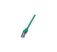 Câble réseau RJ45 CAT 6A S / FTP LogiLink - 2 connecteurs RJ45 - 1 m - Vert - CQ3035S