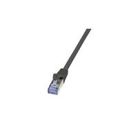 LogiLink PrimeLine - Cordon de raccordement - RJ-45 (M) pour RJ-45 (M) - 1 m - SFTP, PiMF - CAT 6a - sans halogène - noir