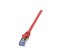 LogiLink PrimeLine - Cordon de raccordement - RJ-45 (M) pour RJ-45 (M) - 1 m - SFTP, PiMF - CAT 6a - sans halogène - rouge