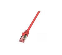 LogiLink PrimeLine - Cordon de raccordement - RJ-45 (M) pour RJ-45 (M) - 2 m - SFTP, PiMF - CAT 6 - sans halogène, sans crochet - rouge