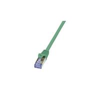 LogiLink PrimeLine - Cordon de raccordement - RJ-45 (M) pour RJ-45 (M) - 2 m - SFTP, PiMF - CAT 6a - démarré, sans halogène, sans crochet - vert