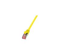 LogiLink PrimeLine - Cordon de raccordement - RJ-45 (M) pour RJ-45 (M) - 25 cm - SFTP, PiMF - CAT 6 - sans halogène - jaune