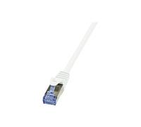 LogiLink PrimeLine - Cordon de raccordement - RJ-45 (M) pour RJ-45 (M) - 25 cm - SFTP, PiMF - CAT 6a - sans halogène - gris