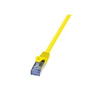 LogiLink Cordon réseau PrimeLine CQ3067S RJ45-RJ45 3 m CAT6a S/FTP Jaune sans halogène