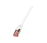 LogiLink PrimeLine - Cordon de raccordement - RJ-45 (M) pour RJ-45 (M) - 5 m - SFTP, PiMF - CAT 6 - sans halogène, moulé, sans crochet - blanc