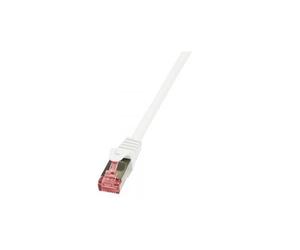 LogiLink PrimeLine - Cordon de raccordement - RJ-45 (M) pour RJ-45 (M) - 5 m - SFTP, PiMF - CAT 6 - sans halogène, moulé, sans crochet - blanc