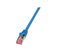LogiLink PrimeLine - Cordon de raccordement - RJ-45 (M) pour RJ-45 (M) - 5 m - SFTP, PiMF - CAT 6 - sans halogène, sans crochet - bleu
