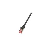 LogiLink PrimeLine - Cordon de raccordement - RJ-45 (M) pour RJ-45 (M) - 50 cm - SFTP, PiMF - CAT 6 - sans halogène, moulé, sans crochet - noir