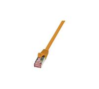 LogiLink PrimeLine - Cordon de raccordement - RJ-45 (M) pour RJ-45 (M) - 50 cm - SFTP, PiMF - CAT 6 - sans halogène, moulé, sans crochet - orange