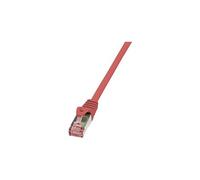 LogiLink PrimeLine - Cordon de raccordement - RJ-45 (M) pour RJ-45 (M) - 50 cm - SFTP, PiMF - CAT 6 - sans halogène - rouge